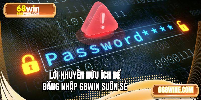Lời khuyên hữu ích để thành công đăng nhập 68WIN